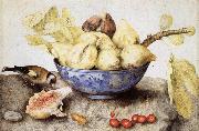 Giovanna Garzoni Chinese Cup with Figs,Cherries and Goldfinch china oil painting reproduction